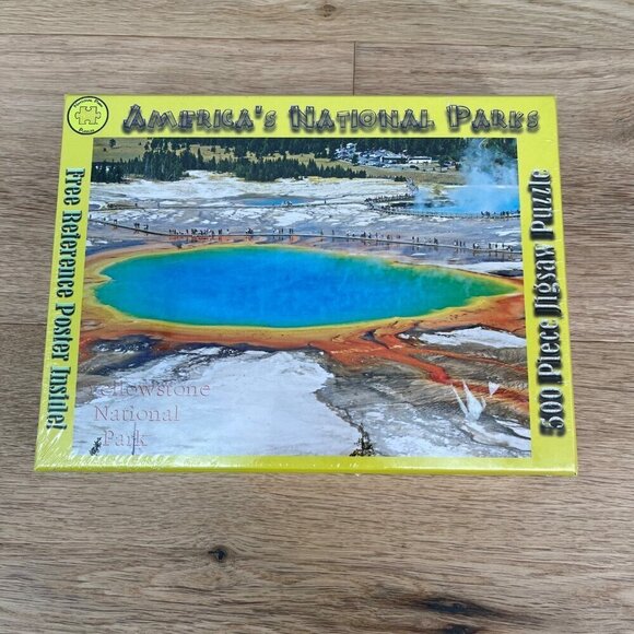 Americas National Parks 500 Piece Jigsaw Puzzle Yellowstone Spring NEW SEALED - Picture 1 of 9